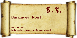 Bergauer Noel névjegykártya